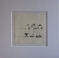 fernweh - essaouria hafen_tusche_20x20_40x40 null