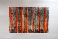 Waldbaden IX_Lithografie coloriert-Pirgment_b 63 x h 42 cm null